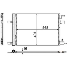 Ori COP136016 x Klima Kondenseri Astra J Cruze Zafıra C 1.4 1.6 A14 B14 D14 Net Nel/ A16 B16 Xer Let 570X388X