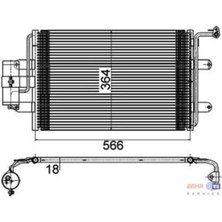 Mahle 8FC351036381 Behr 8FC351036-381 Klima Radyatörü Golf Iv 97- Bora 98- A3 96- Tt 98- Toledo Iı 99- Octavia I 96-