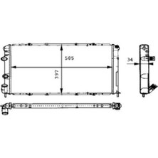 Mahle CR434000S -Knecht-Behr CR434000S Radyatör Soğutucu Renault Megane Scenic 7700838133