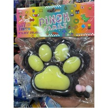 Elite Dev Pati Squishy Taba Squishy Kedi Pati Sıkma 14 cm Pullu Pati Sukuşi Sarı 1 Adet