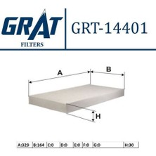 Grat 14401  Polen Filtresi Croma 05- / Vectra C 04- Corsa C 00- Combo 01- Tigra 04- Sıgnum 03- / 9-3 02- Kanatsız