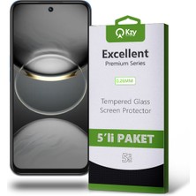 Kzy Tecno Spark 30C ile Uyumlu Temperli Ekran Koruyucu Kırılmaz Cam Ekonomik 5'li Paket
