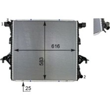 Mahle CR81000S -Knecht-Behr CR81000S Radyatör Soğutucu Vw Amarok 2H0121253A