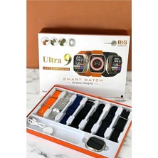 Digi Monster Watch Ultra 9 Akıllı Saat – Ekran Koruyuculu | 7 Farklı Kordon | Arama & Bildirim Destekli