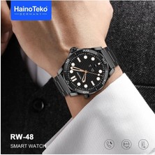 Haino Teko RW-48 Akıllı Saat | Geniş Dokunmatik Ekran | iOS & Android Uyumlu | 3 Kordonlu | Kablosuz Şarj