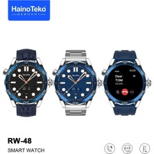 Haino Teko RW-48 Akıllı Saat | Geniş Dokunmatik Ekran | iOS & Android Uyumlu | 3 Kordonlu | Kablosuz Şarj