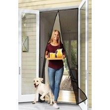 Mıknatıslı Kapı Sinekliği Tül Perde Sineklik Balkon Bahçe Kapısı Sinek Böcek Önleyici 2 Parça