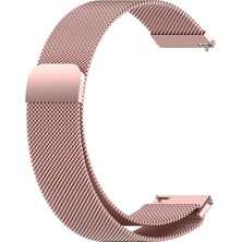 Huawei Watch 3 Gt Gt2 GT2E Gt3 Gt4 Gt5 Pro Se Elite 46MM Uyumlu 22MM  Milano Metal Hasır Mıknatıslı Kordon Paslanmaz Çelik