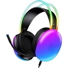 Vooka 7.1 A Rgb Profesyonel Gaming Mikrofonlu Gamer Oyuncu Kulaklığı USB Pc Ps Xbox Işıklı Rengaren