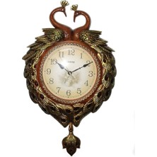 Duvara Asmalı Tavuskuşu Saat 60*42 cm