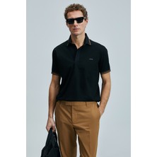 Lufian North Smart Erkek Polo Tişört Siyah