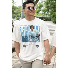 Fuddy Moda Unisex Luke Skywalker Baskılı Tişört, Oversize Star Wars Temalı T-Shirt