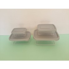 4 Lü Dikdörtgen Saklama Kabı Dörtlü Plastik Saklama Kabı Hobby Life Festiva