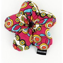 Woodycord El Yapımı Çiçek Model Pofuduk Scrunchie Toka