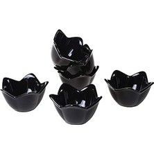 Keramika Siyah Zambak Çerezlik 12 cm 6 Adet