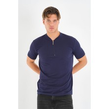 Alexandergardı Fermuarlı Yaka Detaylı Erkek T-Shirt