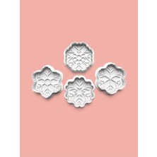 Aktastore Kar Taneleri Kurabiye Kalıbı ve Şeker Hamuru Kalıbı 4'lü Set
