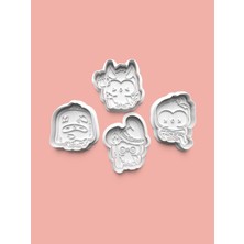 Aktastore Baykuş Figürü Kurabiye Kalıbı ve Şeker Hamuru Kalıbı 4'lü Set