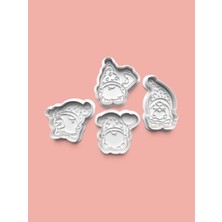 Aktastore Sevgililer Günü Cüceleri Kurabiye Kalıbı ve Şeker Hamuru Kalıbı 4'lü Set