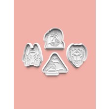 Aktastore Mısır Teması Kurabiye Kalıbı ve Şeker Hamuru Kalıbı 4'lü Set