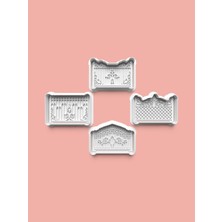 Aktastore Çitler Kurabiye Kalıbı ve Şeker Hamuru Kalıbı 4'lü Set