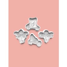 Aktastore Uçan Anahtar Figürü Kurabiye Kalıbı ve Şeker Hamuru Kalıbı 4'lü Set