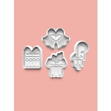 Aktastore Parti Zamanı Kurabiye Kalıbı ve Şeker Hamuru Kalıbı 4'lü Set
