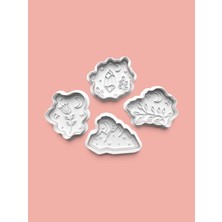 Aktastore Doğa Kurabiye Kalıbı ve Şeker Hamuru Kalıbı 4'lü Set