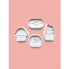 Aktastore Hamur Işleri Kurabiye Kalıbı ve Şeker Hamuru Kalıbı 4'lü Set