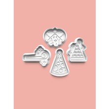 Aktastore Eğlence Teması Kurabiye Kalıbı ve Şeker Hamuru Kalıbı 4'lü Set