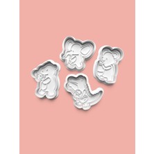 Aktastore Enstrümanlı Hayvanlar Kurabiye Kalıbı ve Şeker Hamuru Kalıbı 4'lü Set