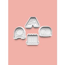 Aktastore Köpek Aktivite Kurabiye Kalıbı ve Şeker Hamuru Kalıbı 4'lü Set