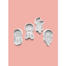Aktastore Düş Kapanı Teması Kurabiye Kalıbı ve Şeker Hamuru Kalıbı 4'lü Set