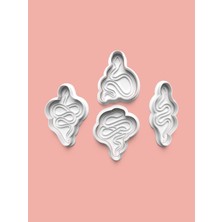 Aktastore Yılan Kurabiye Kalıbı ve Şeker Hamuru Kalıbı 4'lü Set