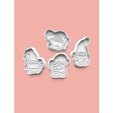 Aktastore Cüce Figürleri Kurabiye Kalıbı ve Şeker Hamuru Kalıbı 4'lü Set