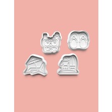 Aktastore Deniz Sahil Tatil Macera Teması Kurabiye Kalıbı ve Şeker Hamuru Kalıbı 4'lü Set