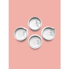 Aktastore Çiçek Motifleri Kurabiye Kalıbı ve Şeker Hamuru Kalıbı 4'lü Set
