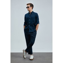 Lufian Tom Smart Erkek Chino Pantolon Slim Fit Lacivert