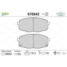 Fren Balatası On Hyundaı I30 07-12 Kıa Ceed 07-12 Carens 02-06 (130*58*18)