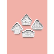 Aktastore Mountains Dağlar Kurabiye Kalıbı ve Şeker Hamuru Kalıbı 4'lü Set