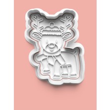 Aktastore Ren Geyiği Rudolph Figürü Kurabiye Kalıbı ve Şeker Hamuru Kalıbı