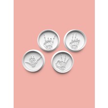 Aktastore Iskelet El Kurabiye Kalıbı ve Şeker Hamuru Kalıbı 4'lü Set