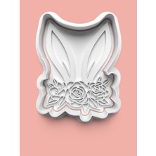 Aktastore Çiçek Temalı Tavşan Kulakları Kurabiye Kalıbı ve Şeker Hamuru Kalıbı