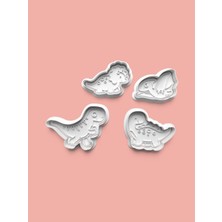 Aktastore Dinozorlar Kurabiye Kalıbı ve Şeker Hamuru Kalıbı 4'lü Set