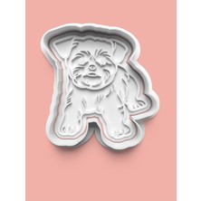 Aktastore Brussels Griffon Köpek Figürü Kurabiye Kalıbı ve Şeker Hamuru Kalıbı