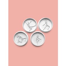 Aktastore Dans Eden Iskelet Figürü Kurabiye Kalıbı ve Şeker Hamuru Kalıbı 4'lü Set