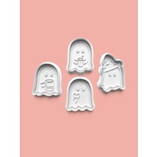 Aktastore Hayalet Kurabiye Kalıbı ve Şeker Hamuru Kalıbı 4'lü Set