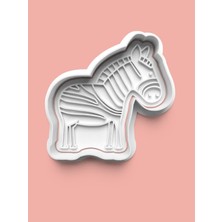 Aktastore Zebra Figürü Kurabiye Kalıbı ve Şeker Hamuru Kalıbı