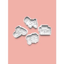 Aktastore Barış Kurabiye Kalıbı ve Şeker Hamuru Kalıbı 4'lü Set