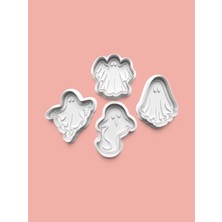 Aktastore Hayalet Kurabiye Kalıbı ve Şeker Hamuru Kalıbı 4'lü Set